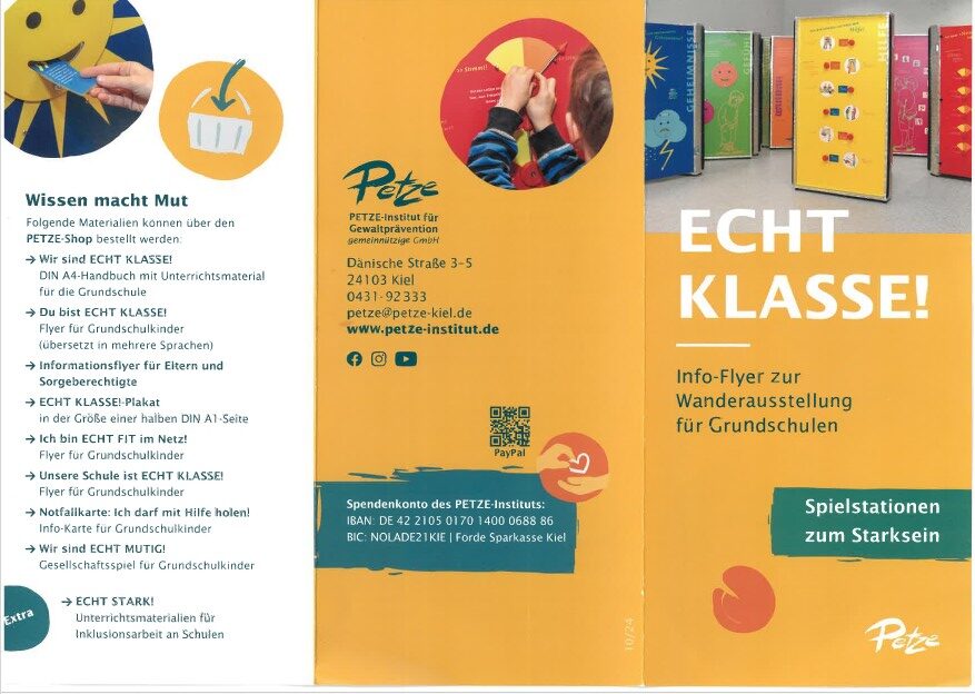 Info Flyer zur Wanderausstellung für Grundschulen